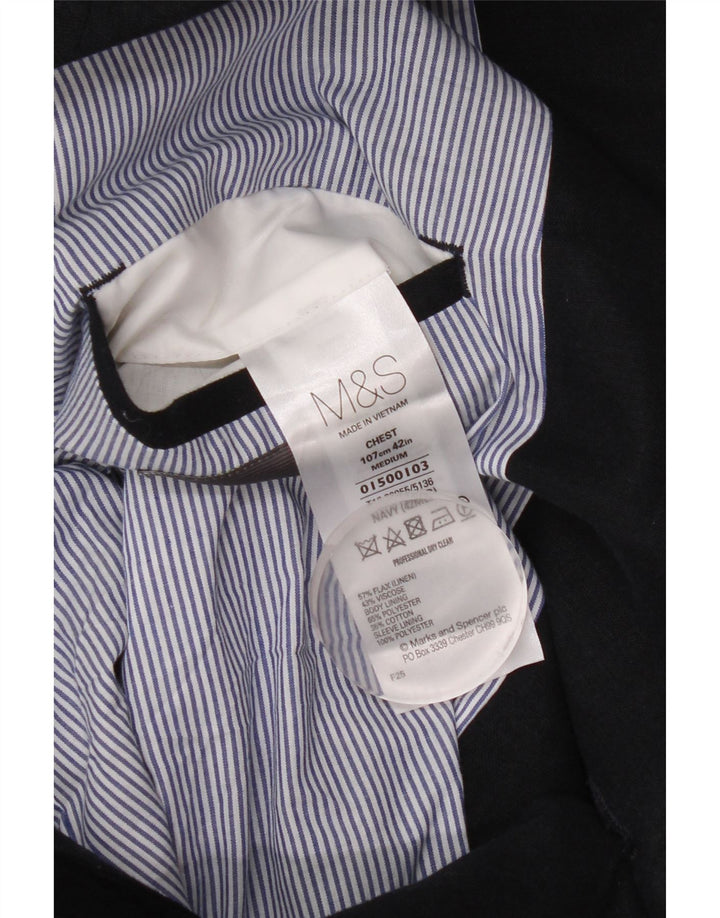 MARKS & SPENCER Muška jakna sa 2 gumba UK 42 Large Navy Blue Lan