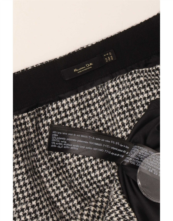 Ženska mini suknja Massimo Dutti mala W26 crna vunena guma