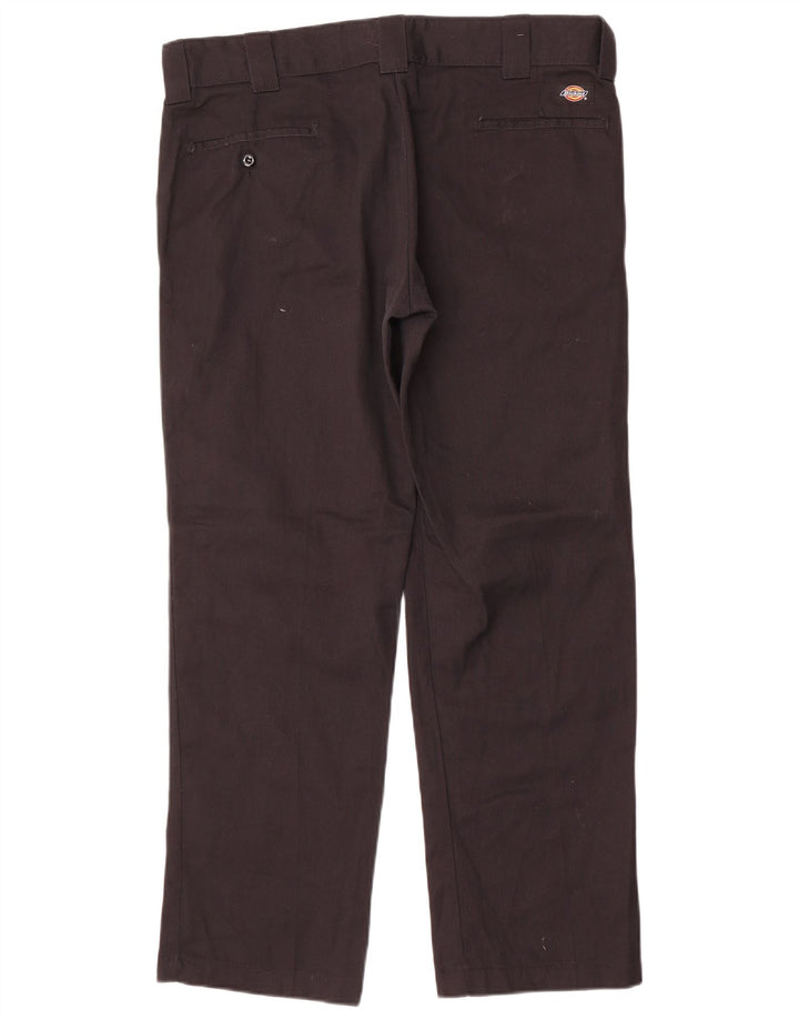 Dickies muške uske ravne chino hlače W36 L30 crni poliester