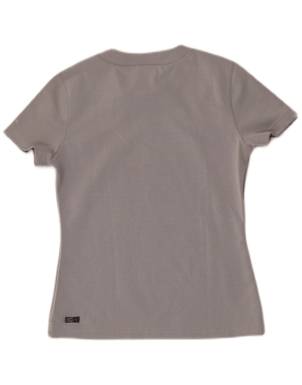 Adidas Womens T-Shirt Top UK 14 Large Grey Polyester Sports