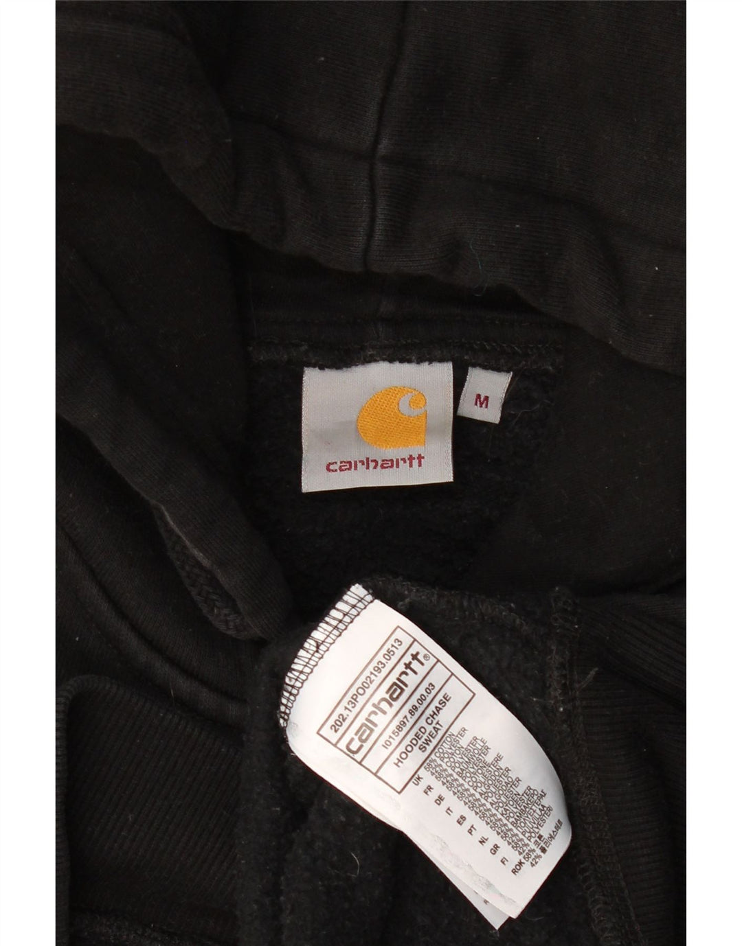 Carhartt muška majica s kapuljačom Srednji crni pamuk