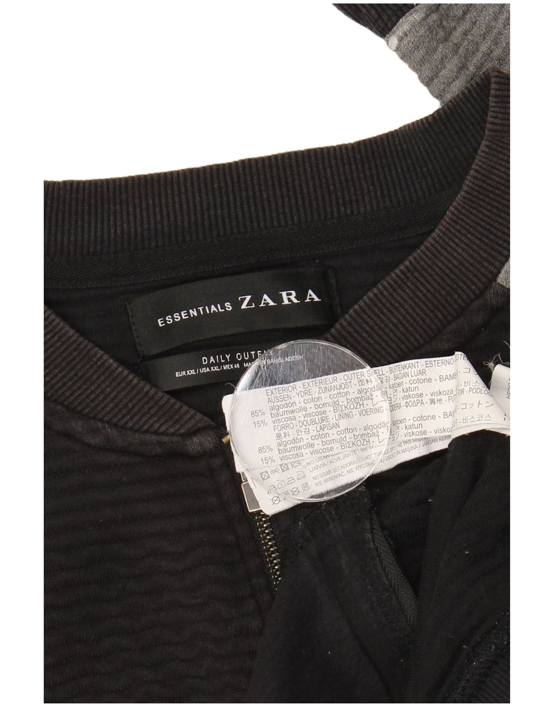 Zara muška gornja jakna od trenirke 2XL crni pamuk u boji