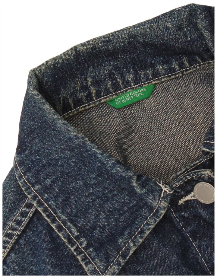 Benetton ženska jakna od kratkog trapera UK 10 Small Blue Cotton