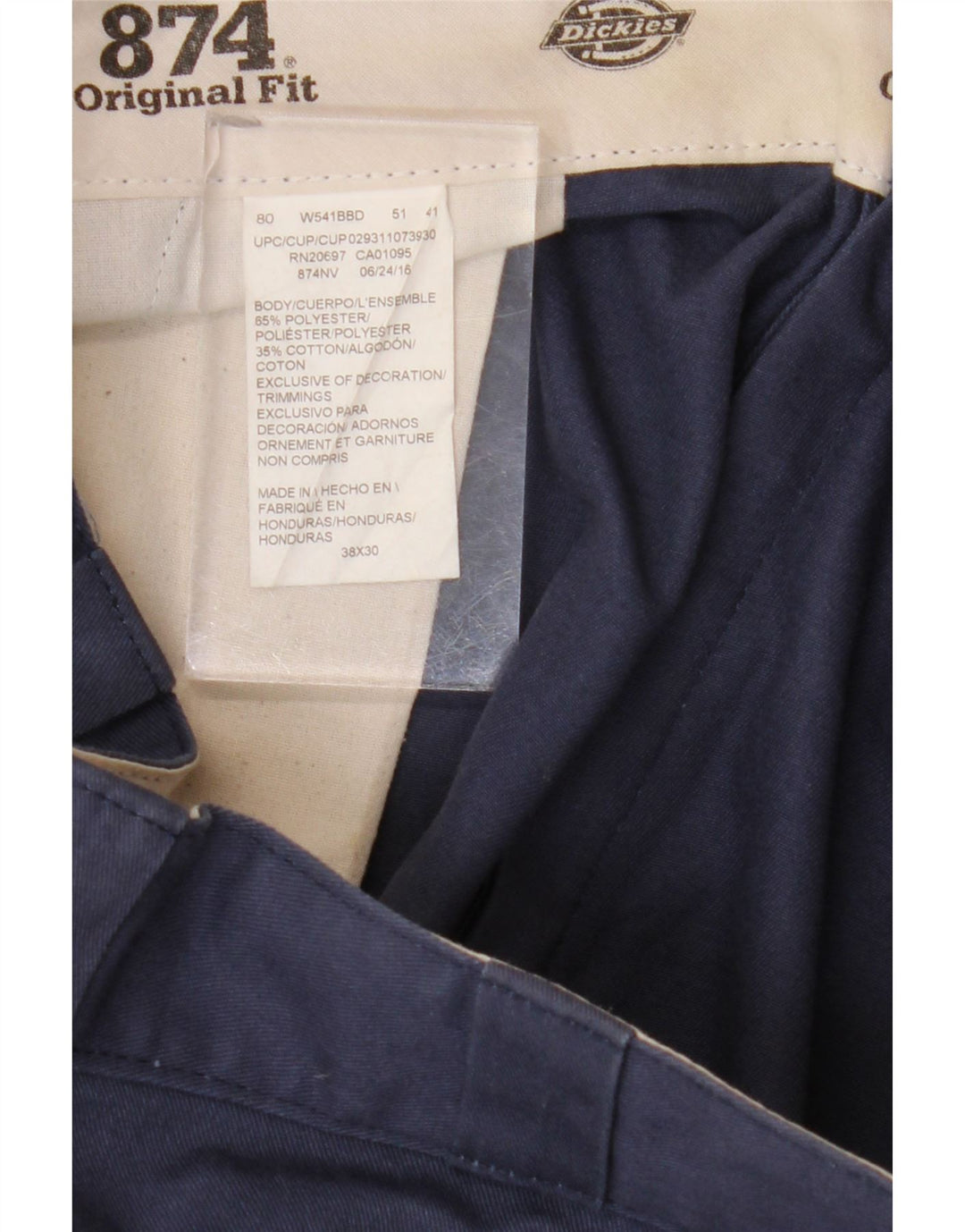 Dickies muške ravne chino hlače W38 L30 tamnoplavi poliester