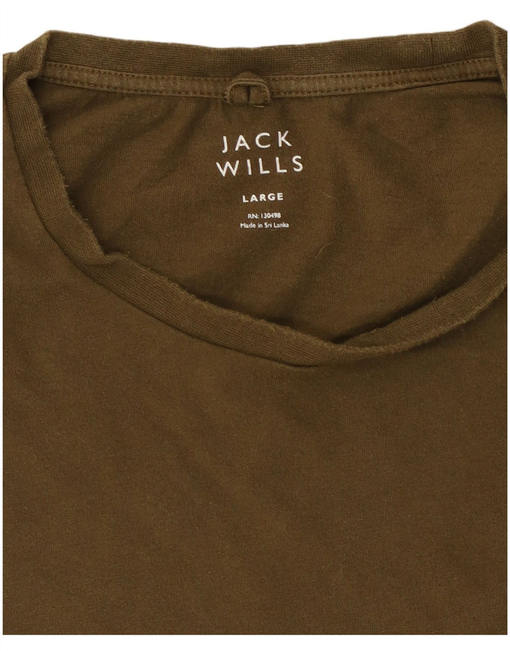 Jack Wills Muška majica kratkih rukava Veliki kaki pamuk