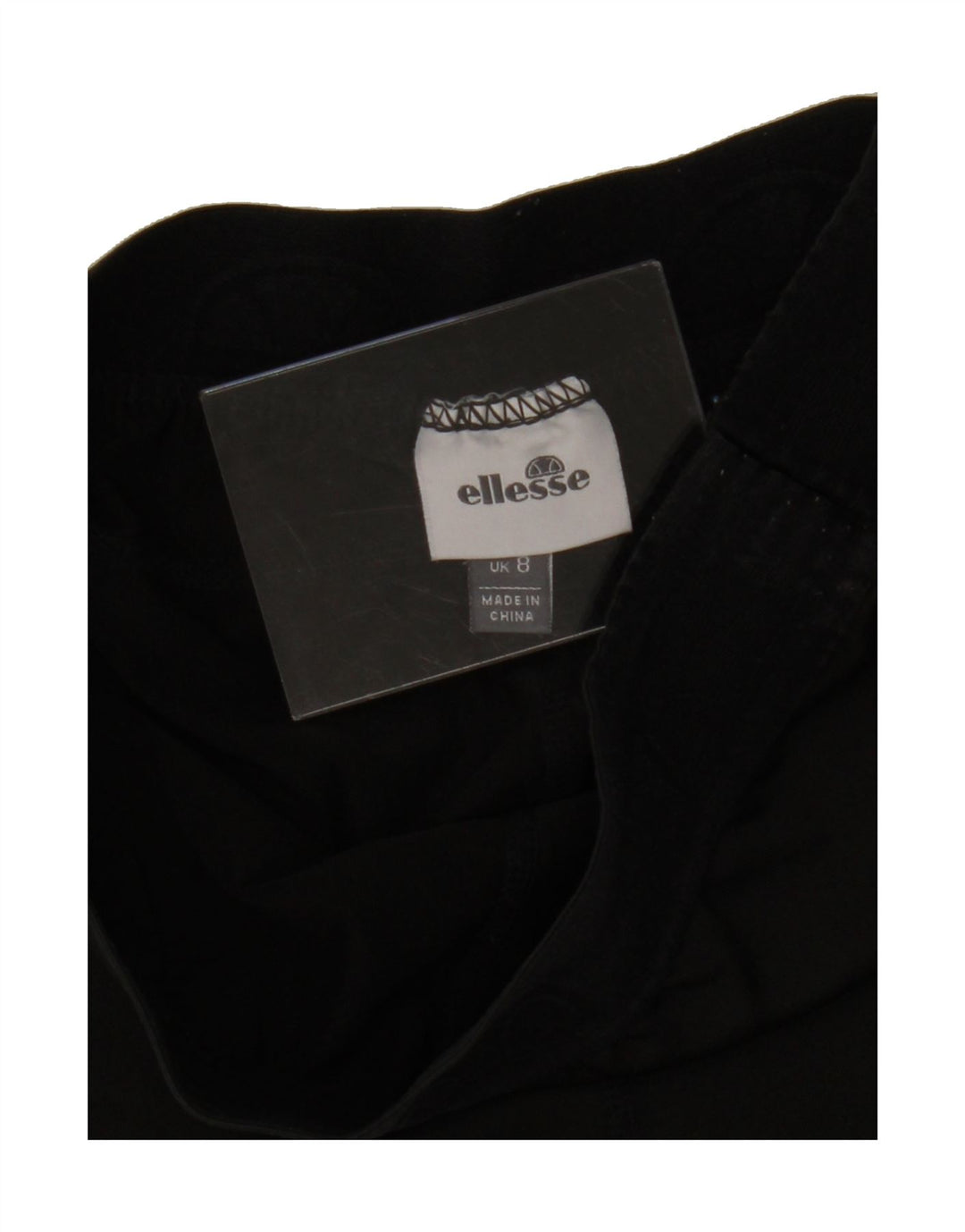 ELLESSE Womens Graphic Leggings UK 8 Small  Black Polyester Vintage Ellesse and Second-Hand Ellesse from Messina Hembry 