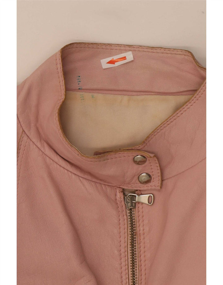 Wanted ženska kožna trkaća jakna IT 48 XL ružičasta