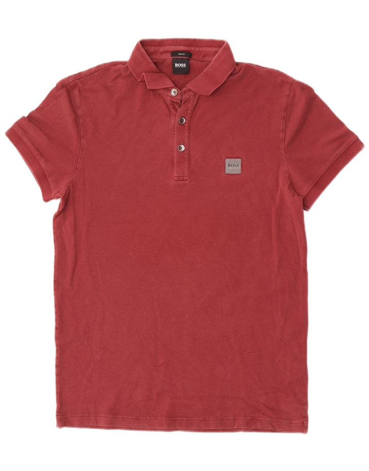 Hugo Boss muška uska polo majica srednje kestenjaste boje