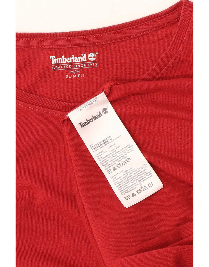 Timberland muška uska majica kratkih rukava Srednje crveni pamuk