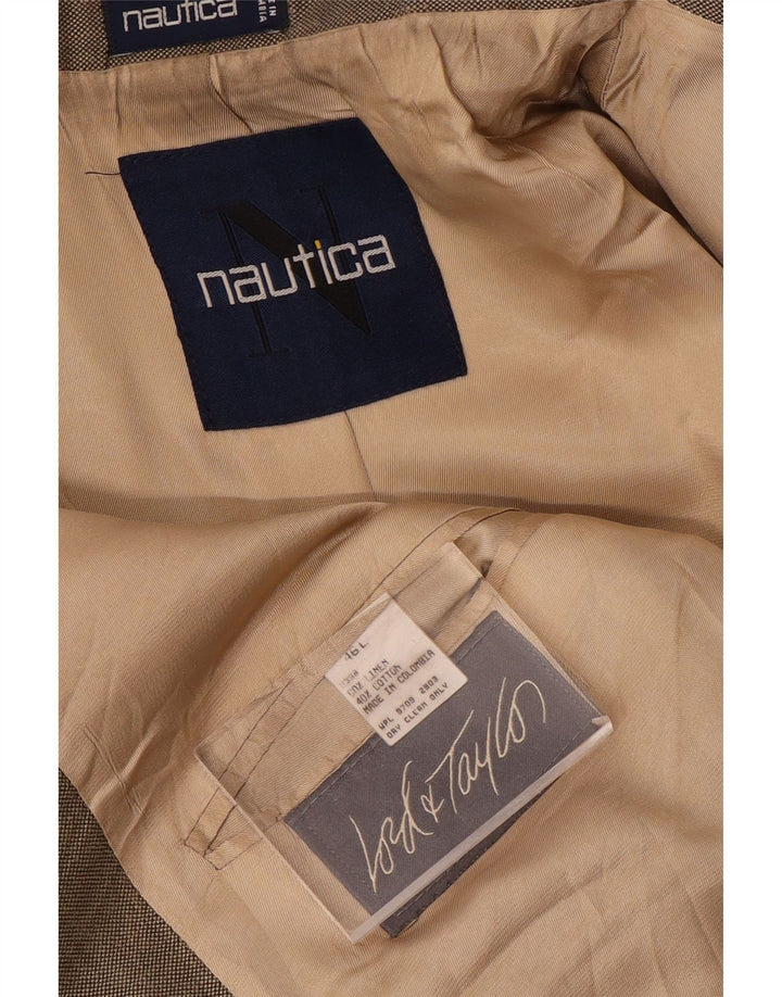 NAUTICA Muška jakna sa 3 gumba UK 46 3XL sivo laneno rublje