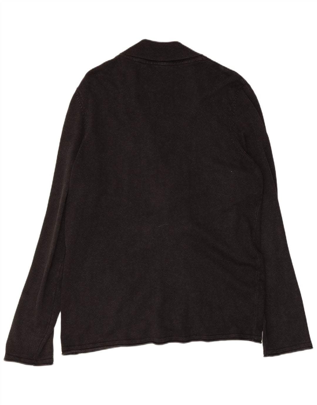 DRYKORN Mens Cardigan Sweater Large Black Cotton