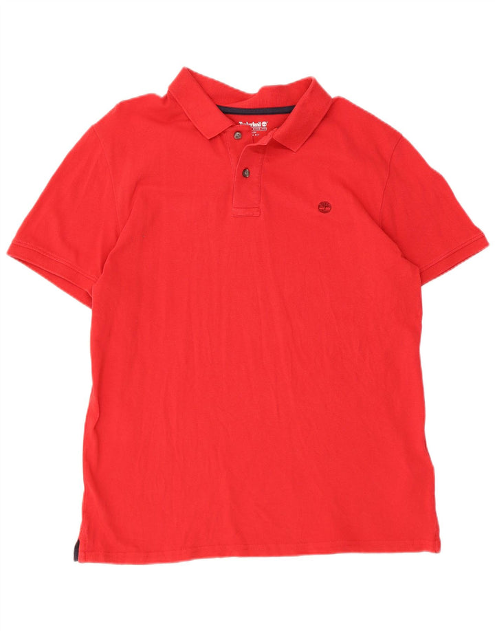 TIMBERLAND muška uska polo majica srednje crvene boje
