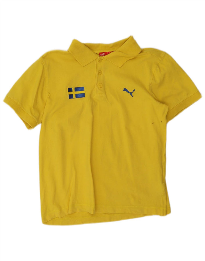 Puma muška polo majica mala žuta pamučna