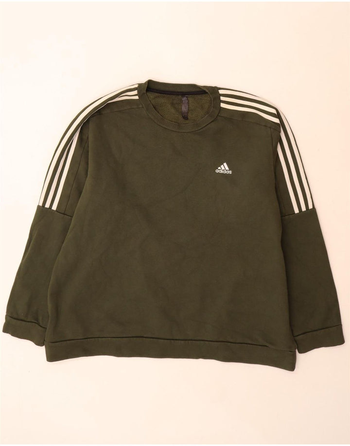 Adidas muški džemper 2XL kaki pamuk