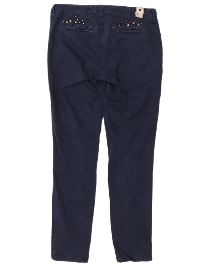 Ženske uske traperice GUESS W27 L28 tamnoplavi pamuk