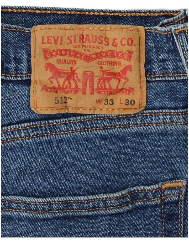 LEVI'S muške 512 uske sužene traperice W33 L30 plavi pamuk