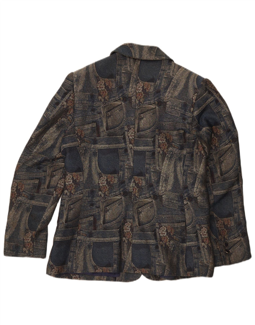 Carnet Ženska jakna sa 3 gumba UK 14 Srednja tamnoplava cvjetna