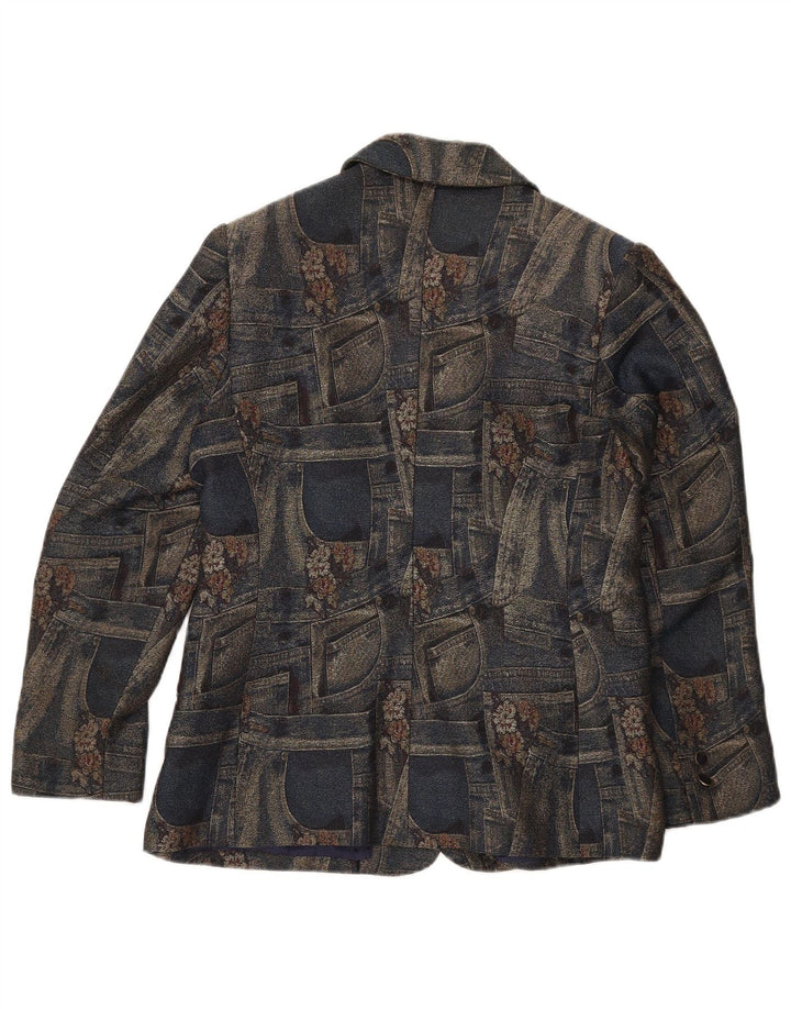 Carnet Ženska jakna sa 3 gumba UK 14 Srednja tamnoplava cvjetna