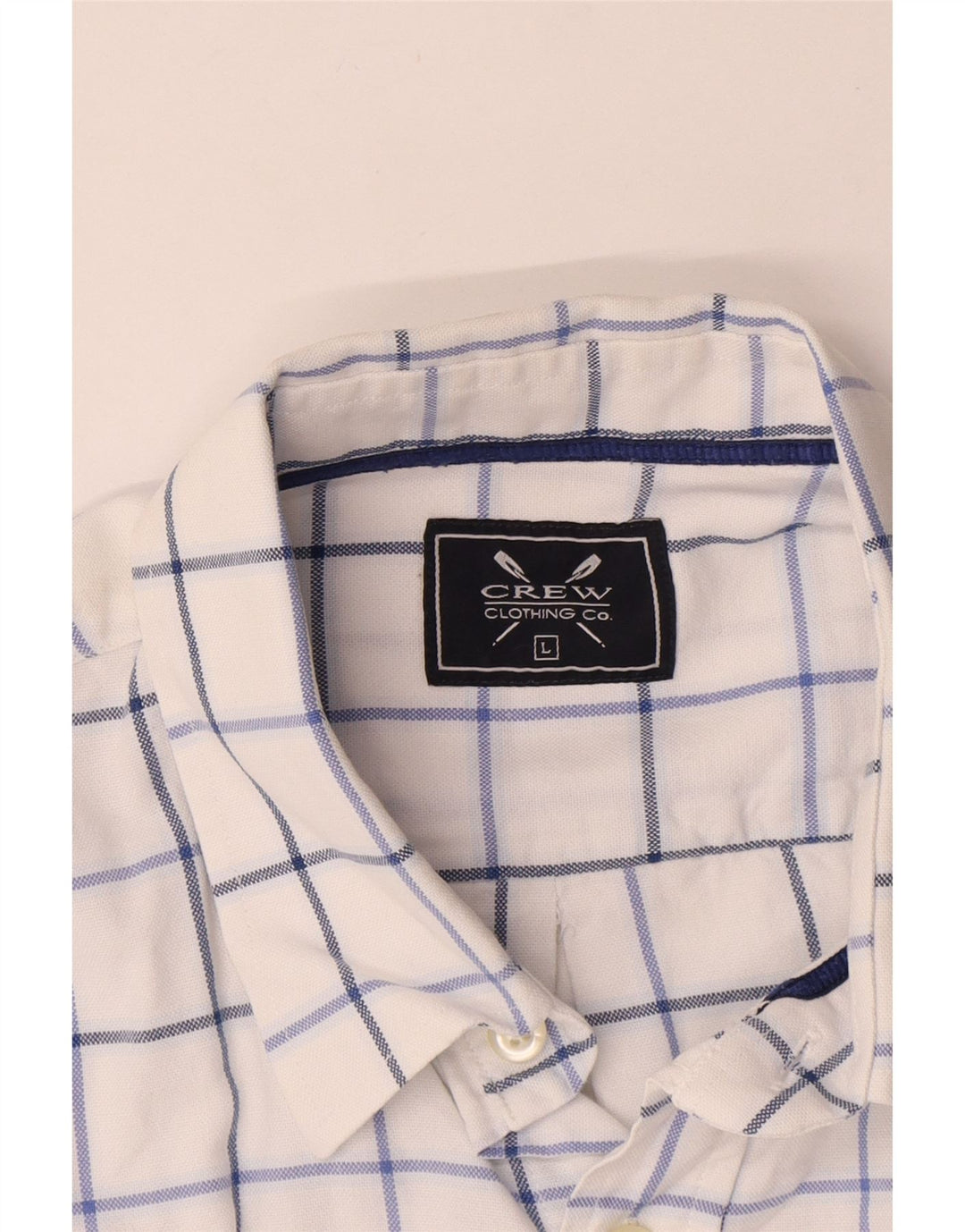Crew Clothing Muška košulja Velika bijela karirana pamuk
