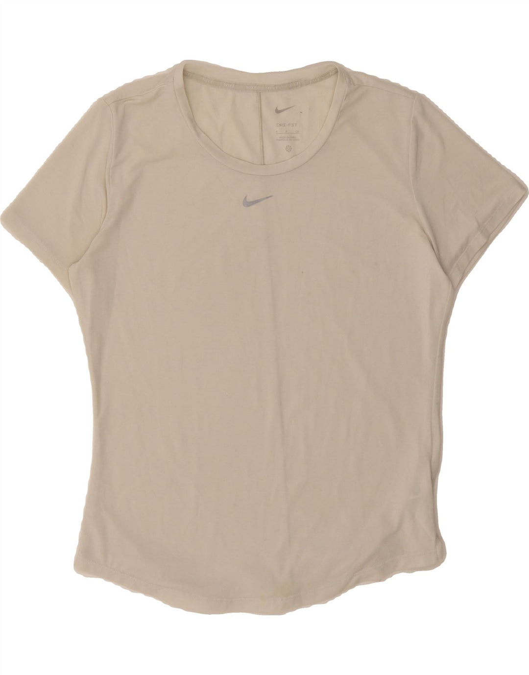 NIKE Womens Dri Fit T-Shirt Top UK 10 Small White Polyester Vintage Nike and Second-Hand Nike from Messina Hembry 