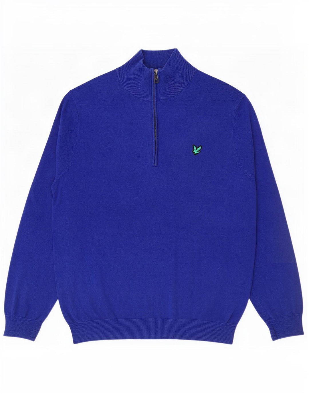 Lyle & Scott muški džemper s izrezom i velikim plavim pamukom