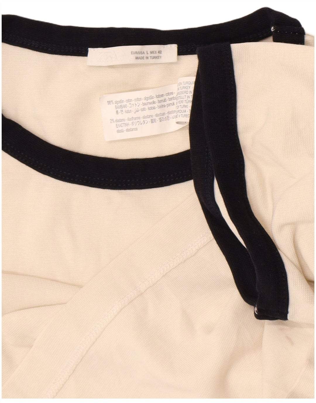 Zara muška majica kratkih rukava Large Off White Pamuk