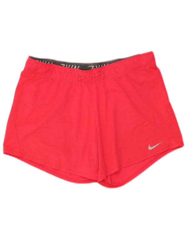 Nike ženske kratke sportske hlače Dri Fit UK 14 srednje ružičasti poliester
