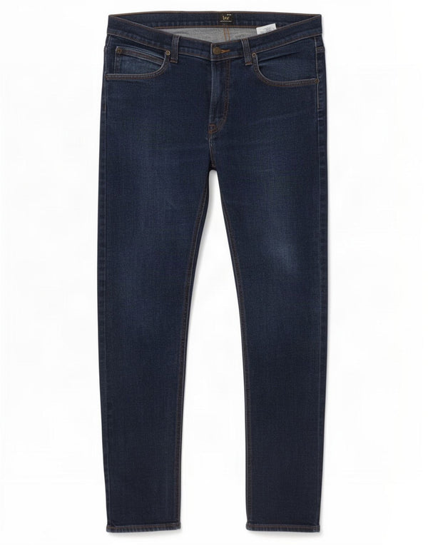 Lee Mens Luke Tapered Slim Jeans W34 L34 Mornarsko plavi pamuk