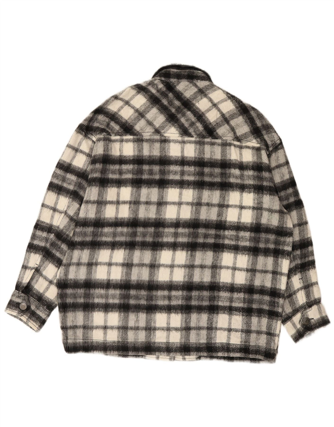 Zara ženska prevelika bomber jakna UK 10 Mala siva karirana