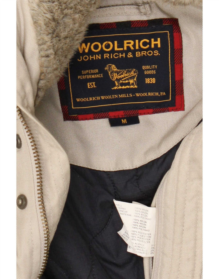 Woolrich muška bomber jakna s kapuljačom UK 38 srednje bež najlon