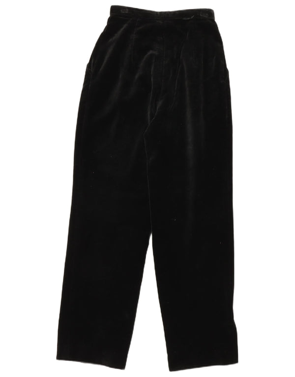 VINTAGE ženske baršunaste chino hlače visokog struka W24 L30 crne