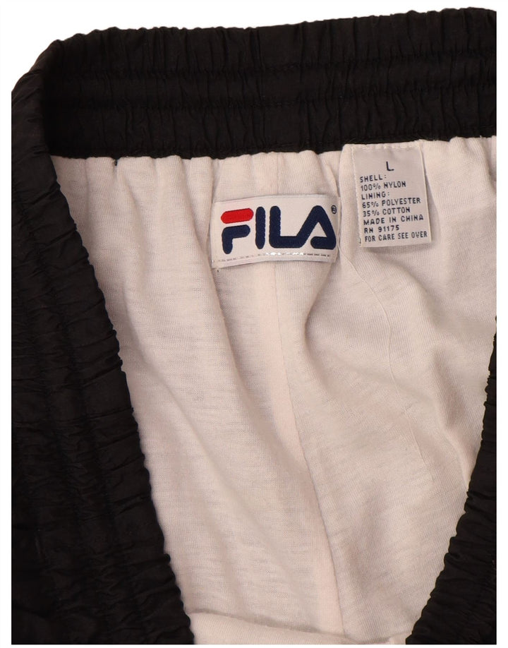 Fila muške trenirke velike crne najlonske hlače