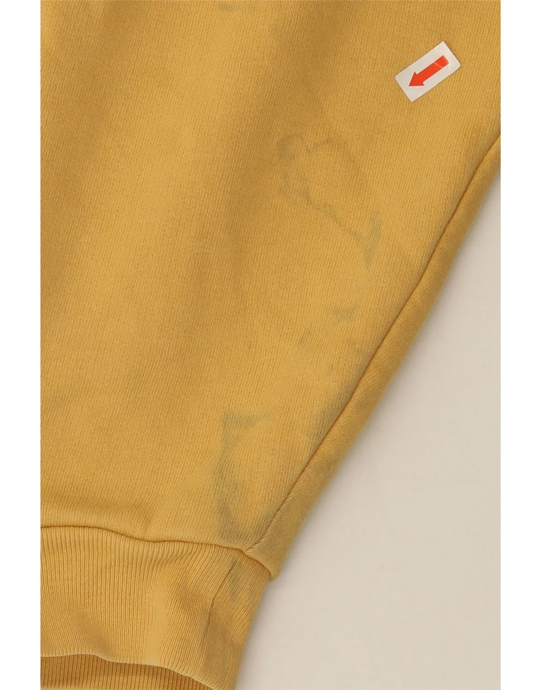 LEVI'S Womens Oversized Crop Graphic Sweatshirt Jumper UK 14 Large Yellow Vintage Levi's and Second-Hand Levi's from Messina Hembry 