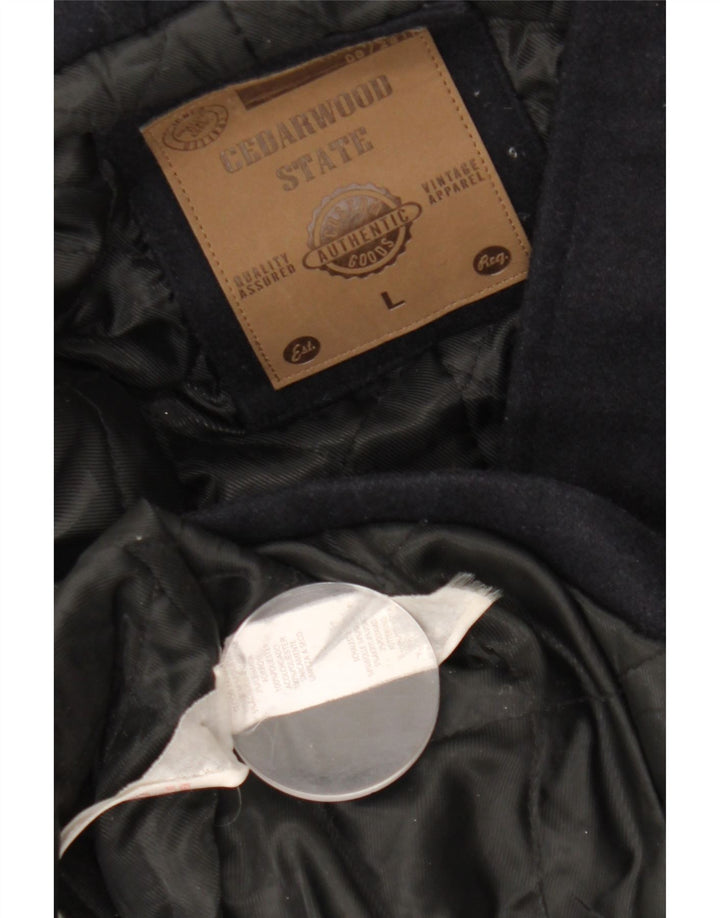 CEDARWOOD STATE Muški duffle kaput s kapuljačom UK 40 Veliki tamnoplavi poliester