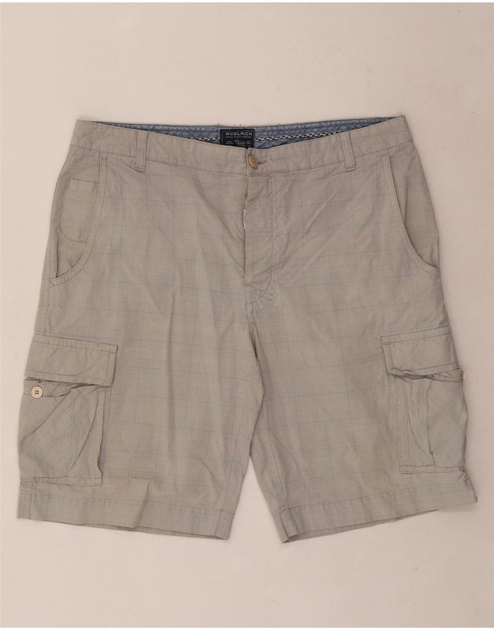 Woolrich muške kargo kratke hlače W34 veliki sivi karirani