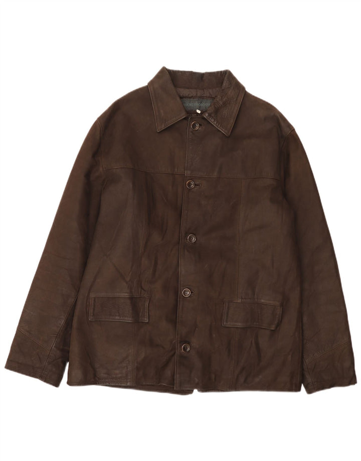 VINTAGE muška kožna jakna IT 48 Srednje smeđa koža