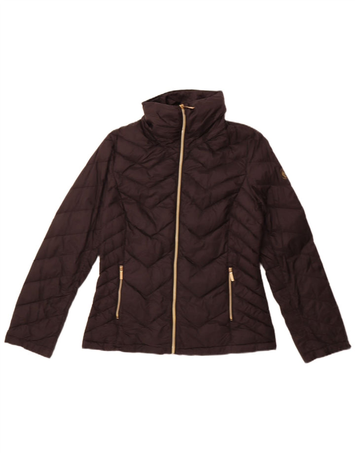 Ženska podstavljena jakna Michael Kors UK 14 Srednji crni najlon