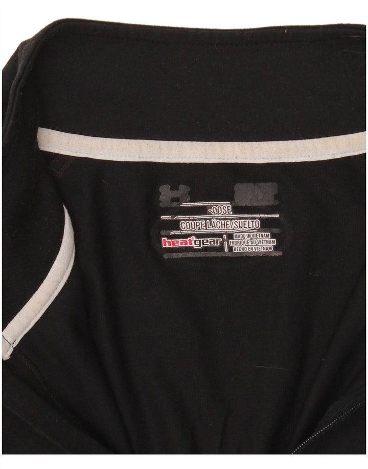 Gornji dio trenirke Under Armour Heat Gear Zip Neck Pulover srednje crne boje