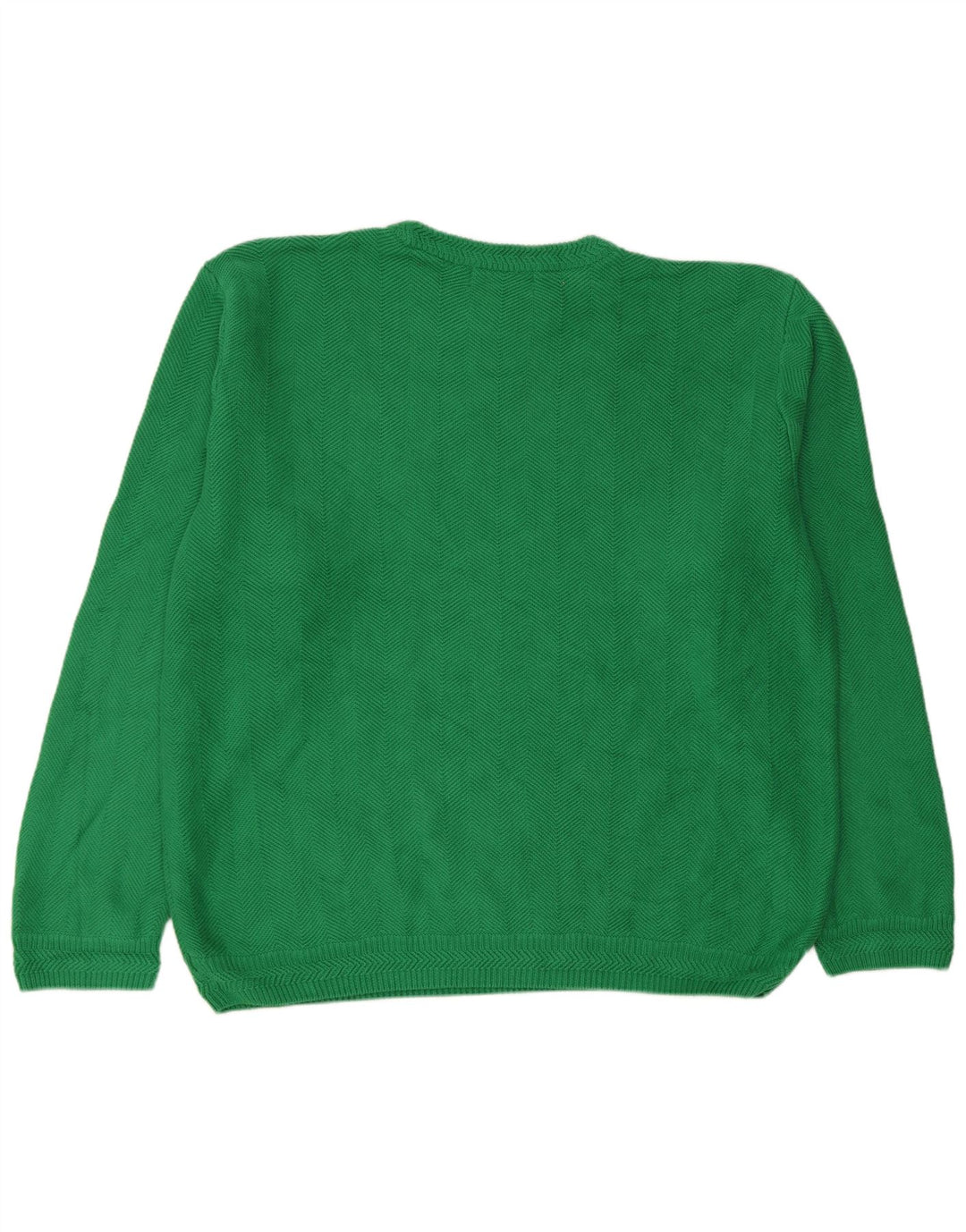 Chaps, muški pulover s okruglim izrezom XL, zeleni pamuk s ribljom kosti