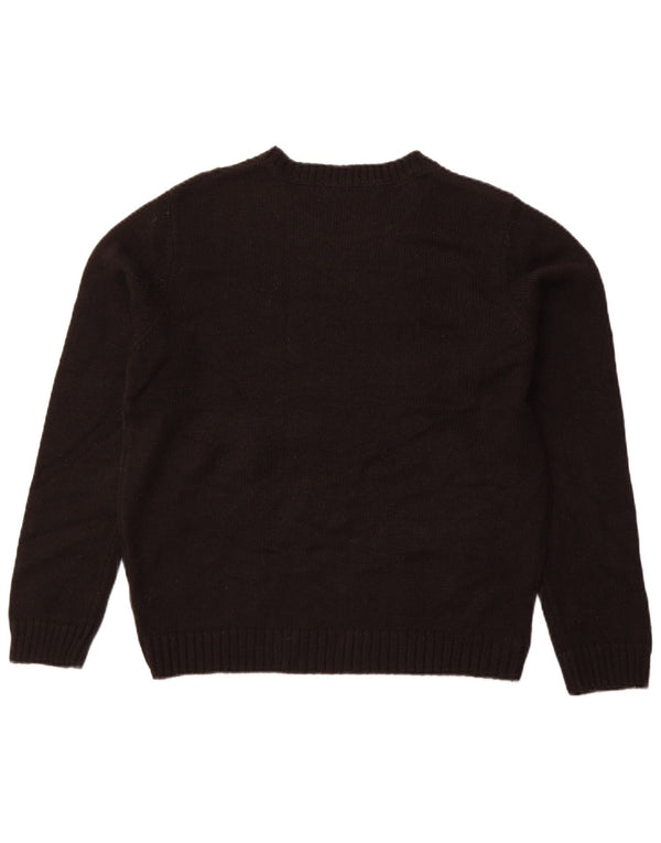 Zara ženski džemper s okruglim izrezom UK 14 Veliki crni akril