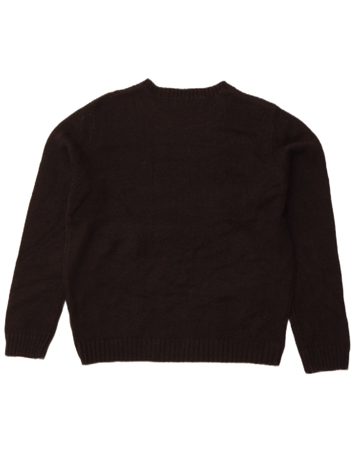 Zara ženski džemper s okruglim izrezom UK 14 Veliki crni akril