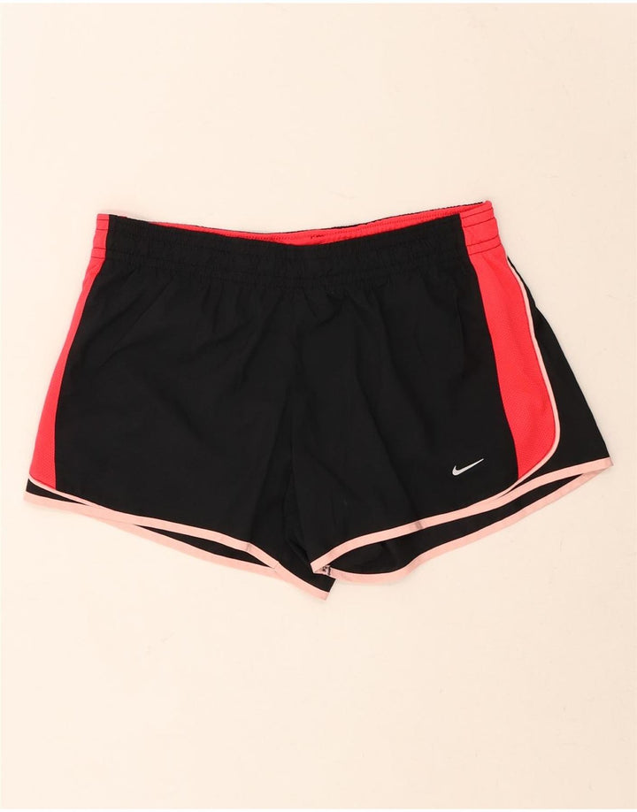 NIKE Womens Sport Shorts UK 14 Medium  Black Colourblock Polyester Vintage Nike and Second-Hand Nike from Messina Hembry 