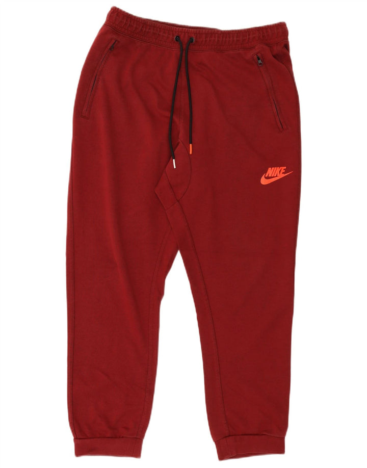 Nike muške hlače za trenirku, velike bordo poliesterske hlače