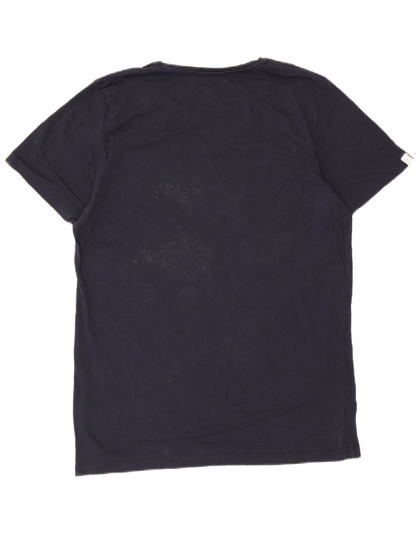 Velika muška majica s grafičkim motivima Jack & Jones, tamnoplavi pamuk