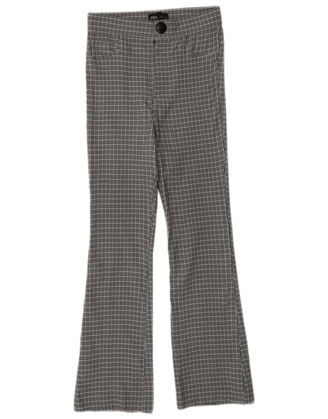 ZARA ženske ležerne hlače s kratkim krojem, male W26 L26 sivi ševron