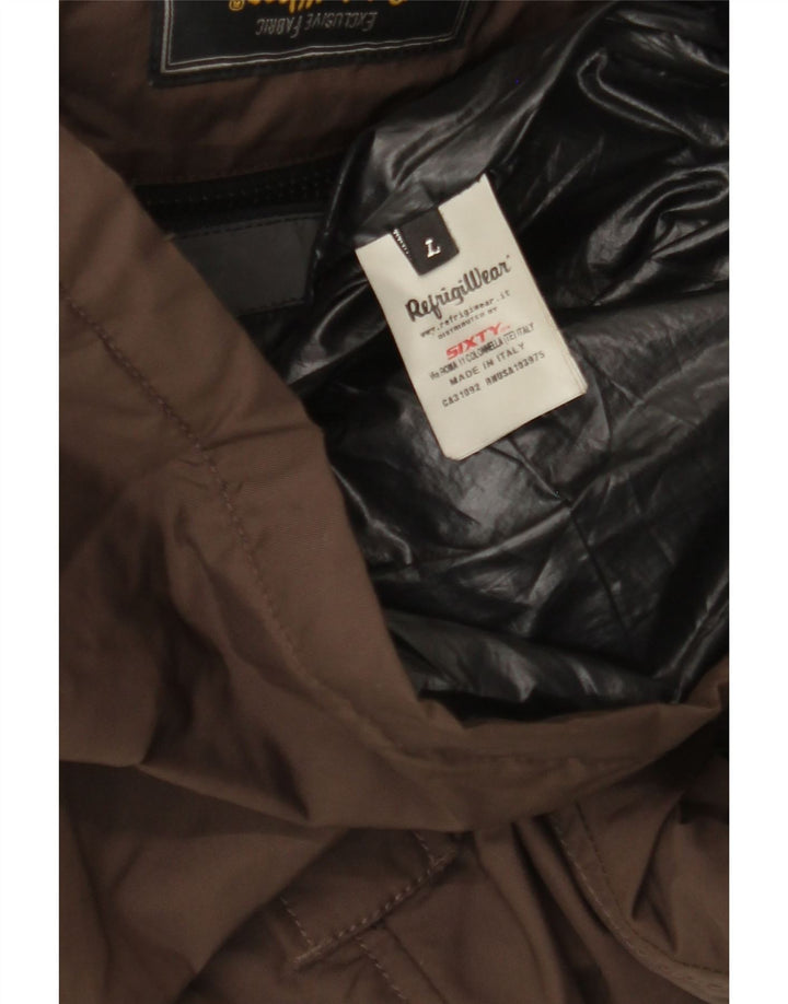 REFRIGIWEAR Muška upotrebna jakna UK 40 Large Brown Colourblock poliamid