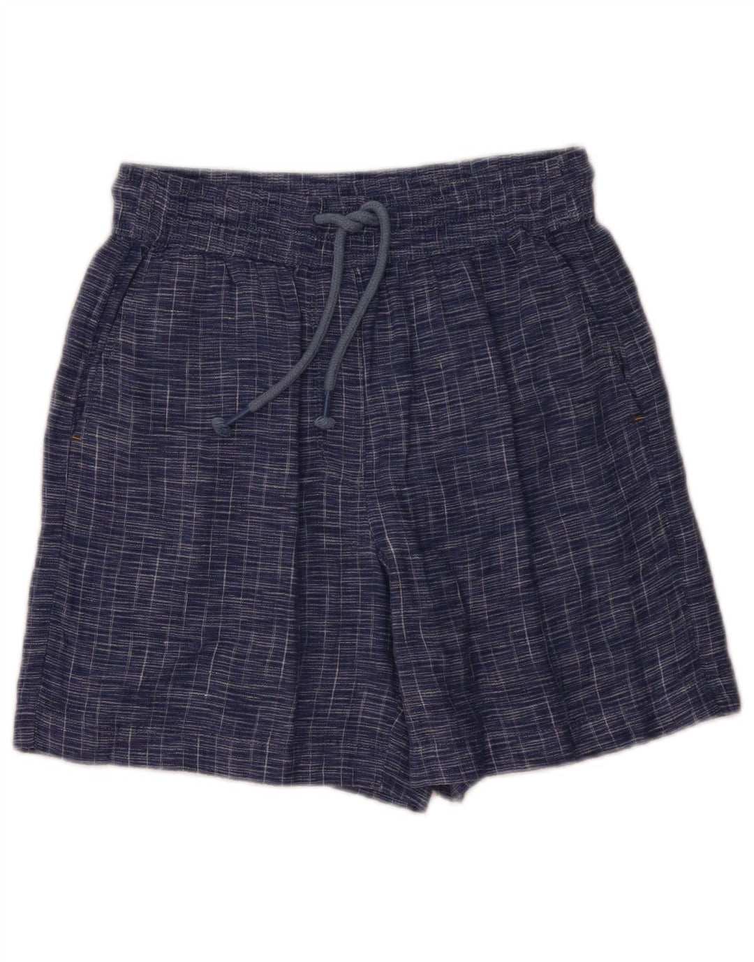WHITE STUFF Womens Casual Shorts UK 8 Small W28 Blue Check Linen