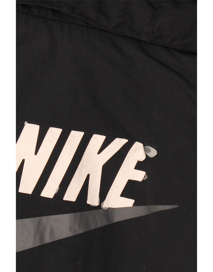 Nike Boys vjetrovka s kapuljačom 12-13 godina velika crna najlonska jakna