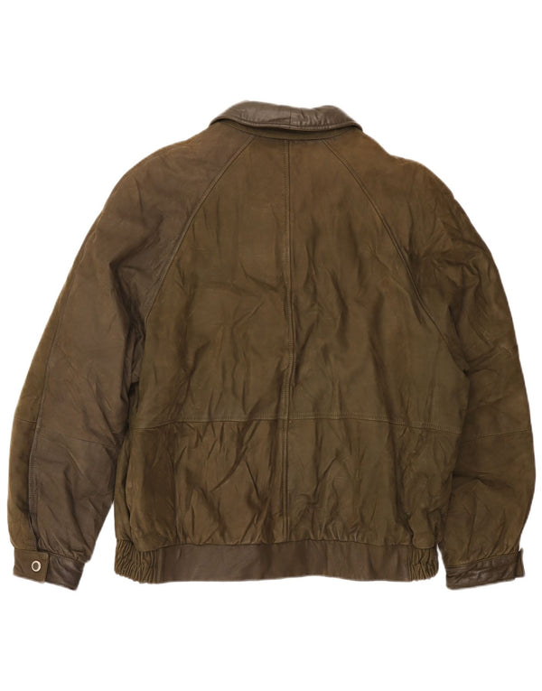 Vintage muška kožna jakna UK 42 XL zelena