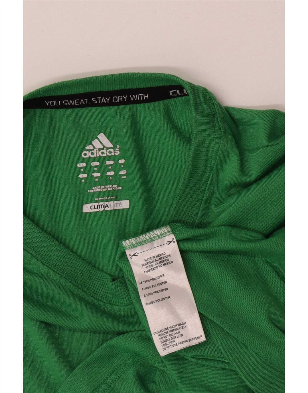 Adidas muška Climalite majica kratkih rukava srednje zelene boje od poliestera